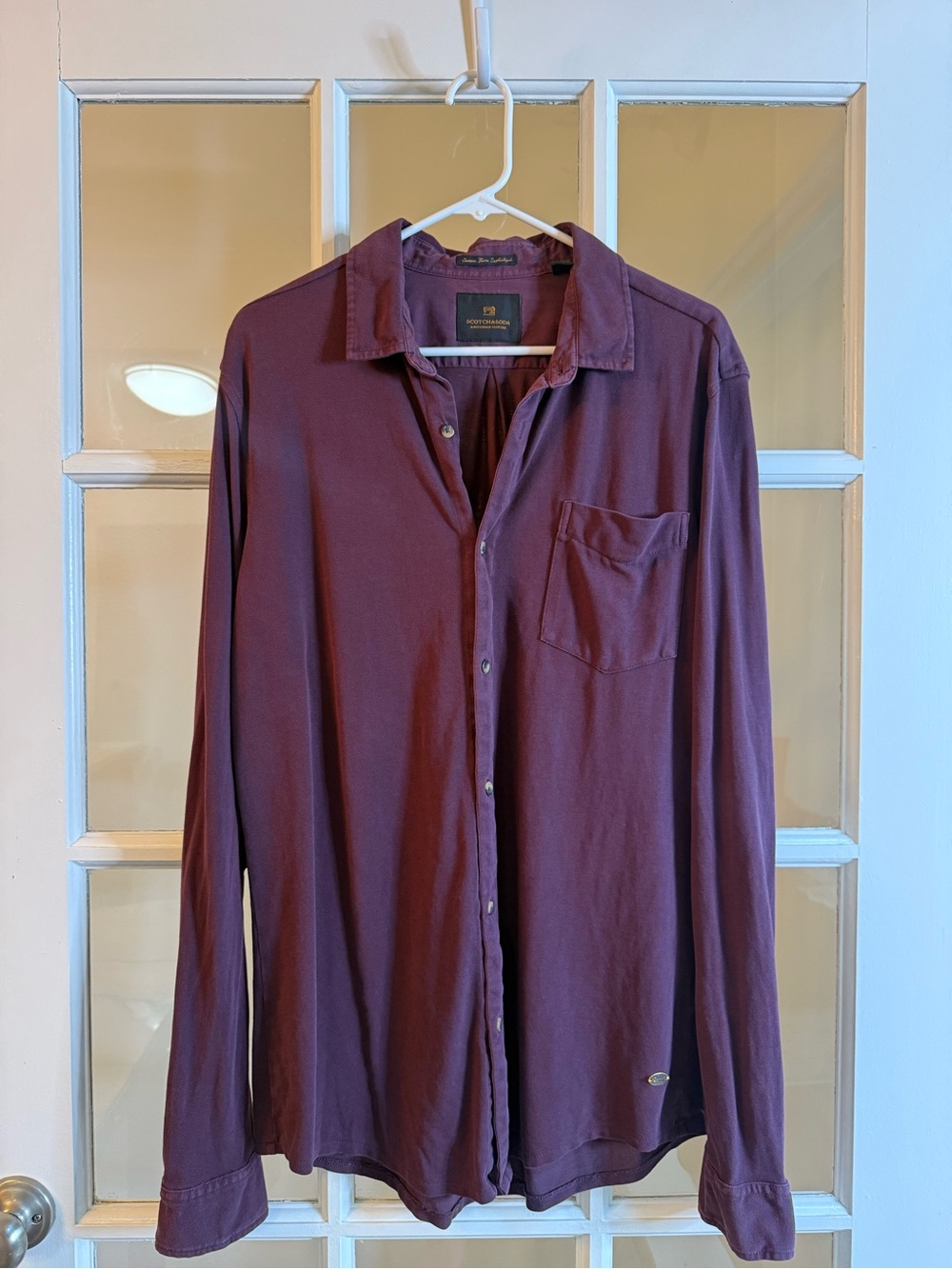 Scotch & Soda Men's Plum Button-Down Shirt